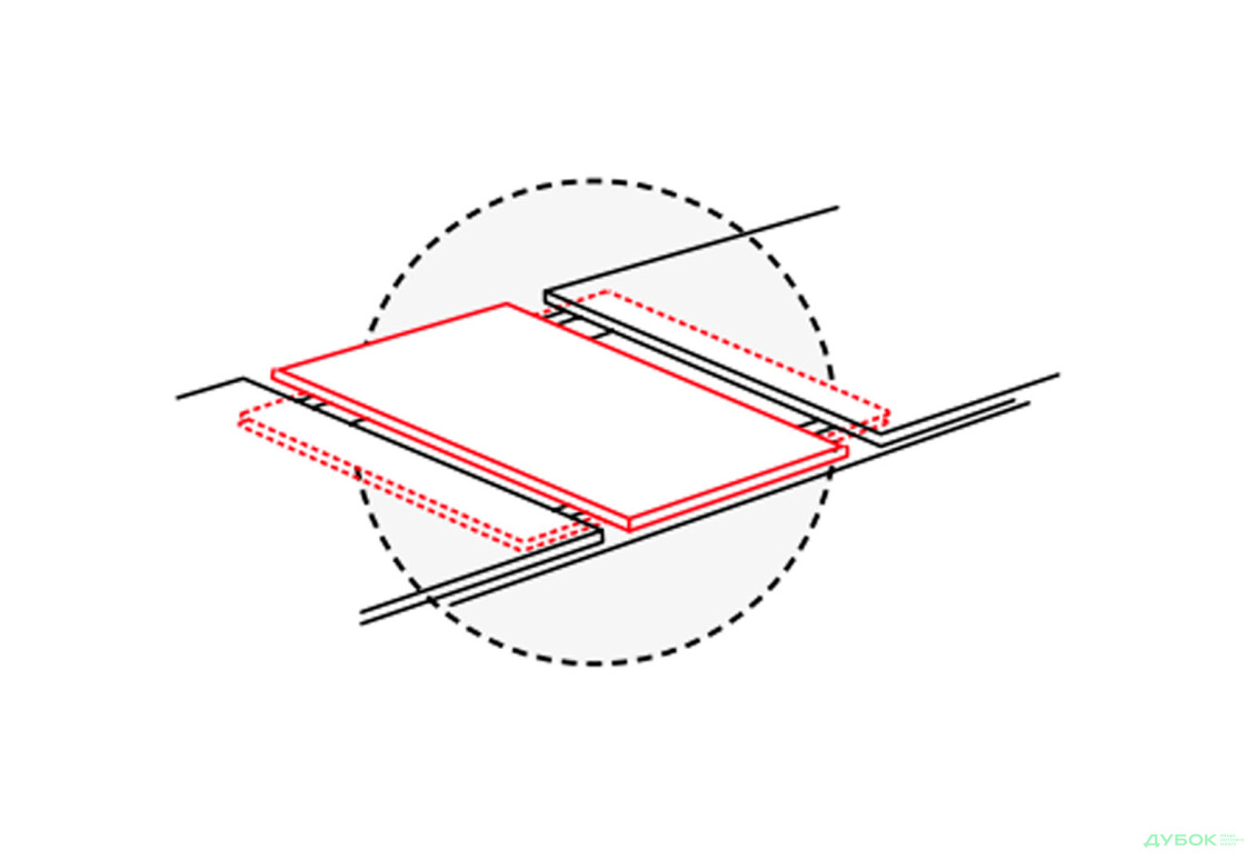 Зображення 5 - Стіл столовий Kredens furniture Diego II / Дієго ІІ розкладний 105/140 дуб сонома МДФ / дерево