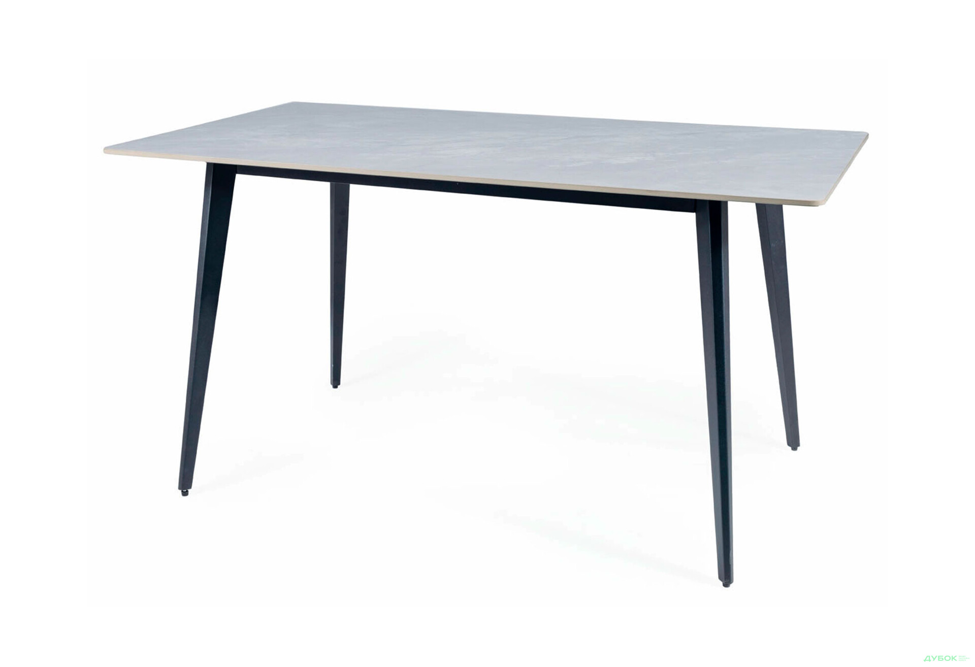 Изображение 1 - Стол столовый Креденс Фениче Ivy / Иви нераскладной 140 см, мраморный эффект, серый / черный мат