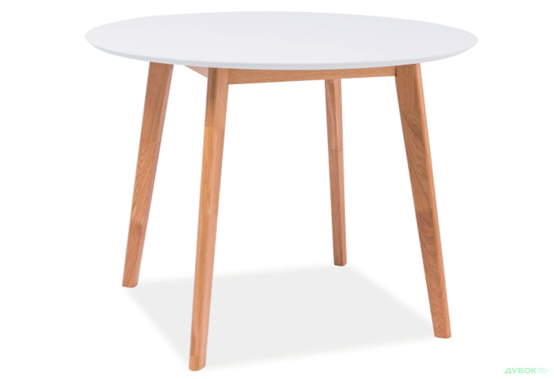 Изображение 3 - Стол Креденс Фениче Mosso II / Моссо II круглый нераскладной 100 см, белый / дуб