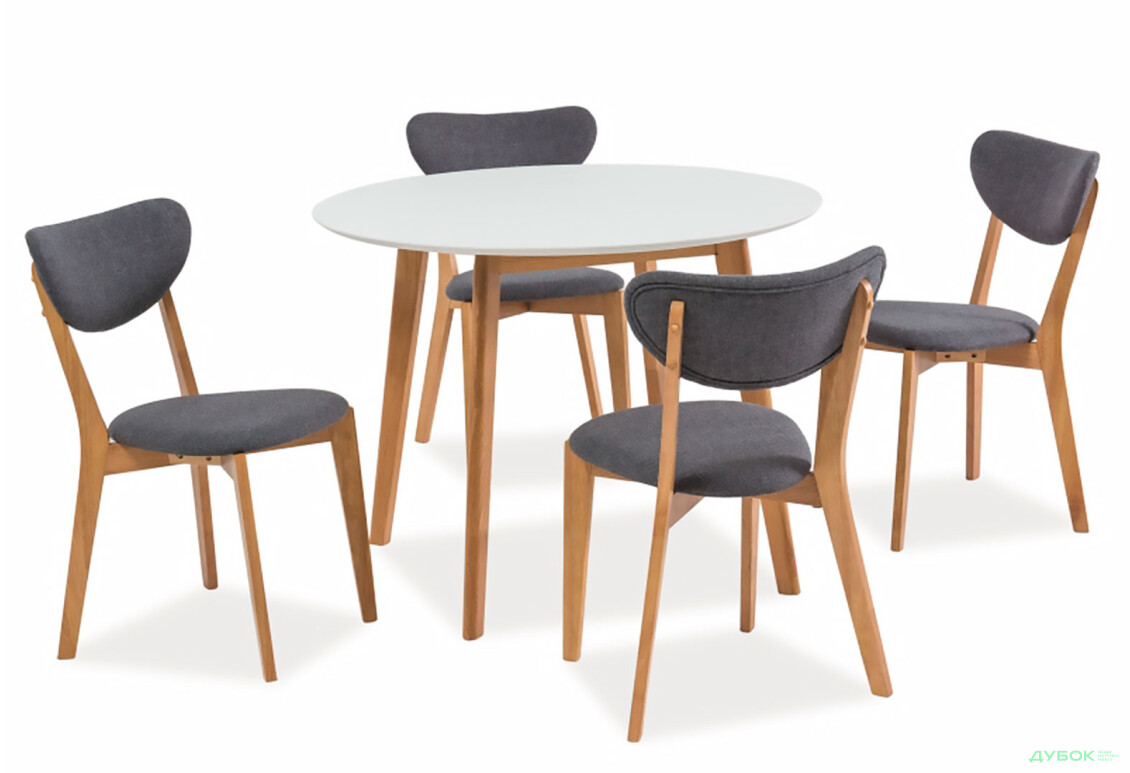 Изображение 2 - Стол Креденс Фениче Mosso II / Моссо II круглый нераскладной 100 см, белый / дуб