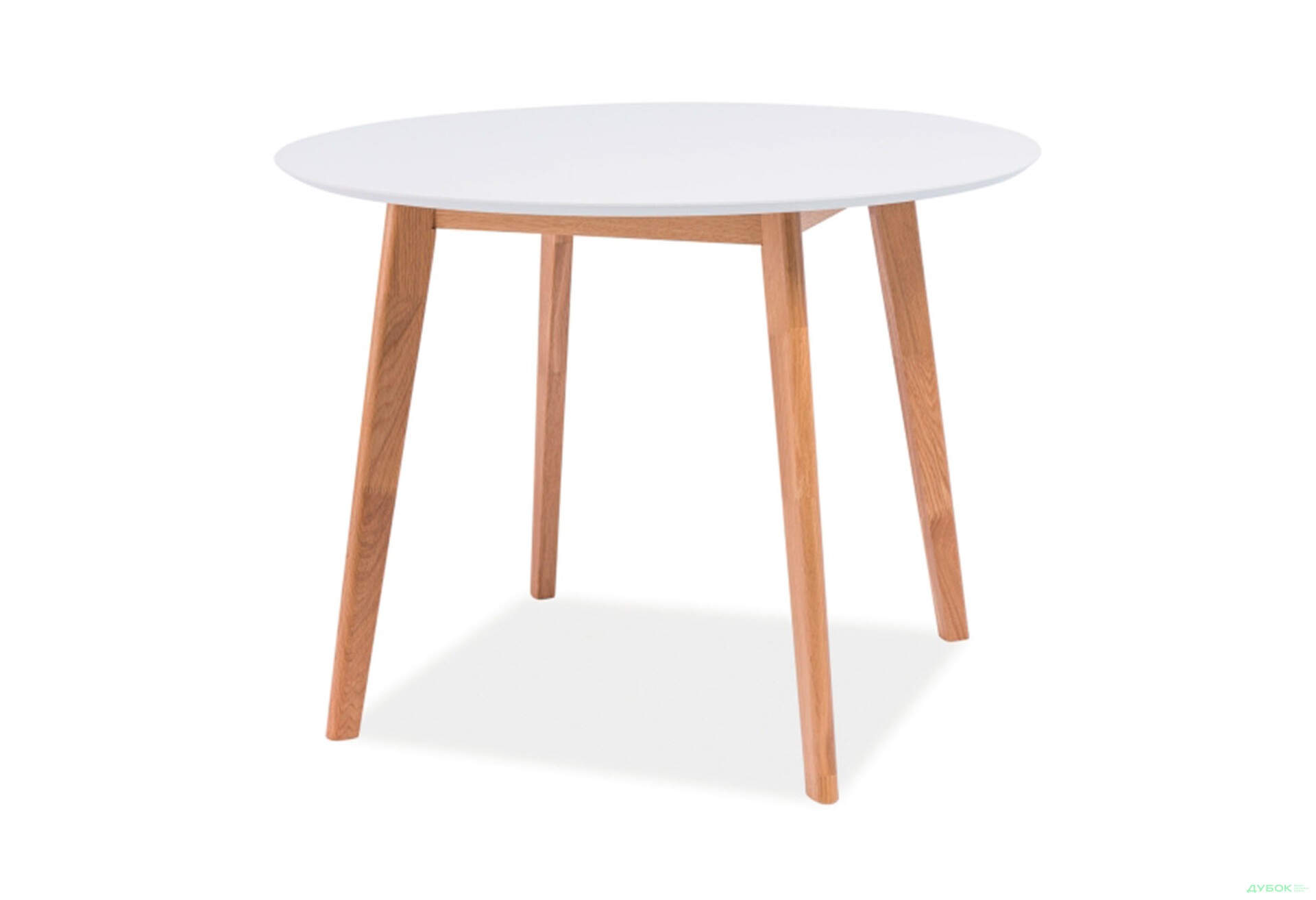 Изображение 1 - Стол Креденс Фениче Mosso II / Моссо II круглый нераскладной 100 см, белый / дуб