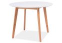 Изображение 1 - Стол Креденс Фениче Mosso II / Моссо II круглый нераскладной 100 см, белый / дуб