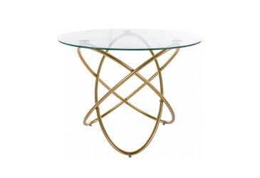 Стол Креденс Фениче Orbit / Орбит круглый 100 см, золото / стекло