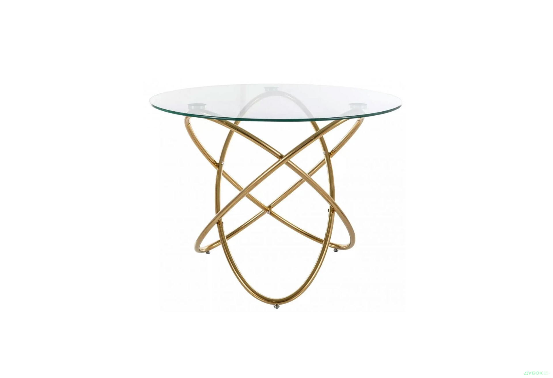 Изображение 1 - Стол Креденс Фениче Orbit / Орбит круглый 100 см, золото / стекло