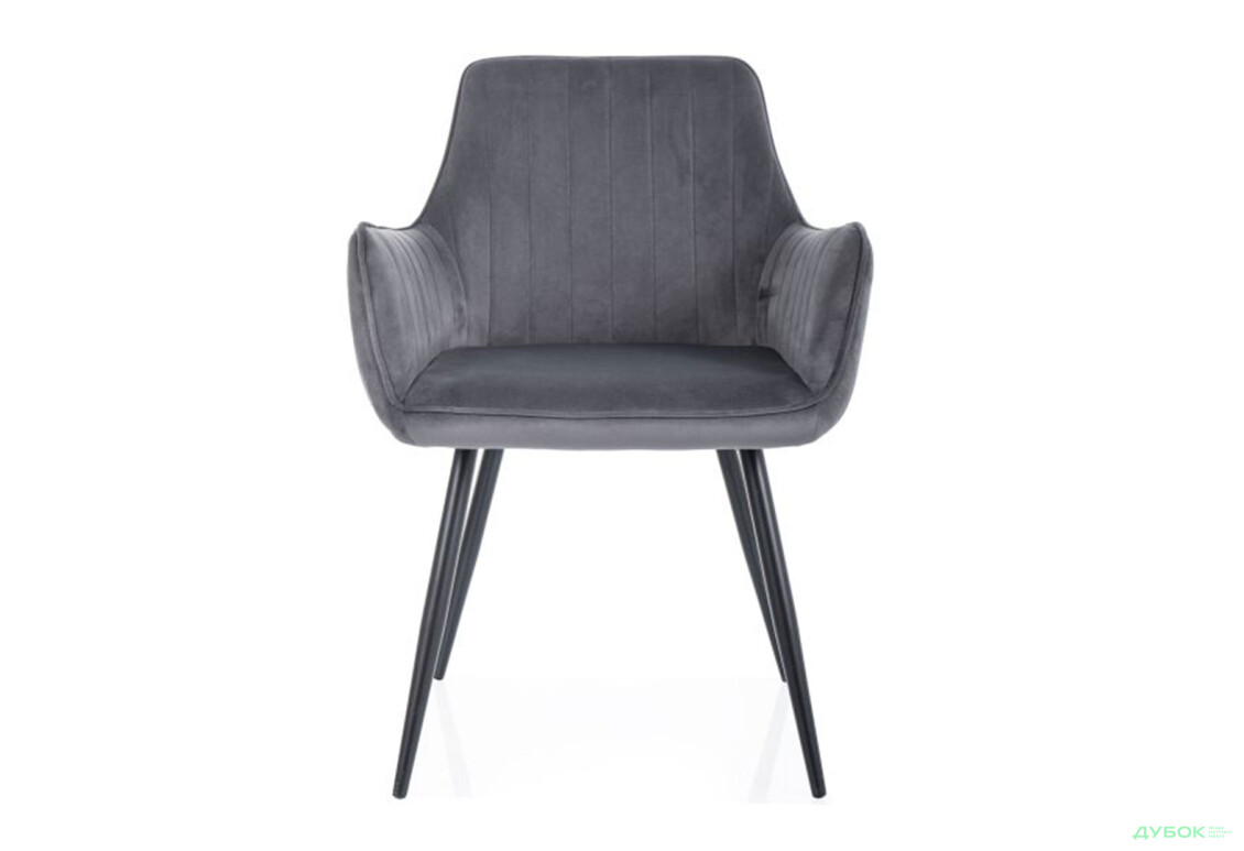 Стул Apple Velvet / Эпл Вельвет черный металл / ткань Bluvel 14 Креденс Фениче