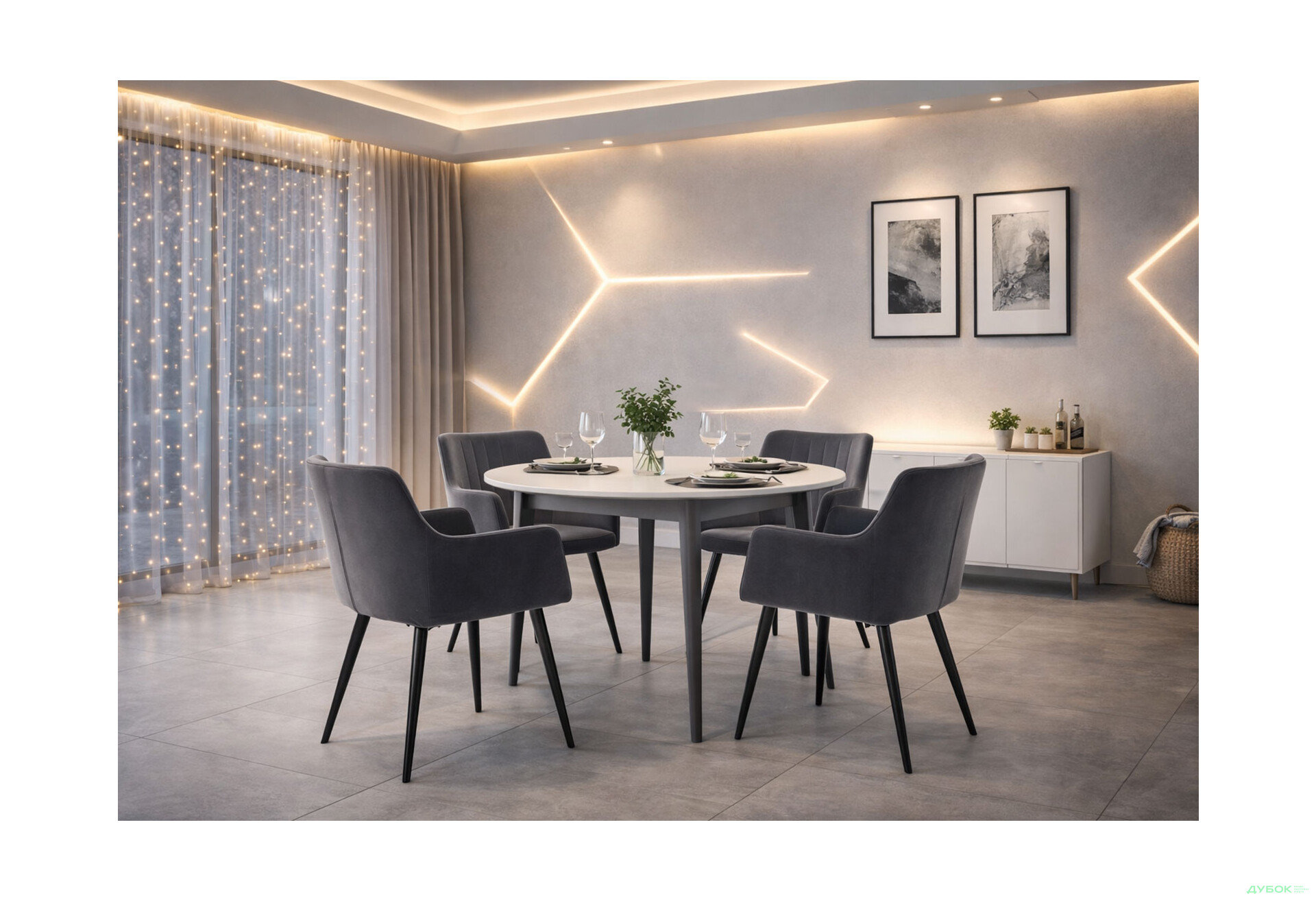 Изображение 2 - Стул Apple Velvet / Эпл Вельвет черный металл / ткань Bluvel 14 Креденс Фениче