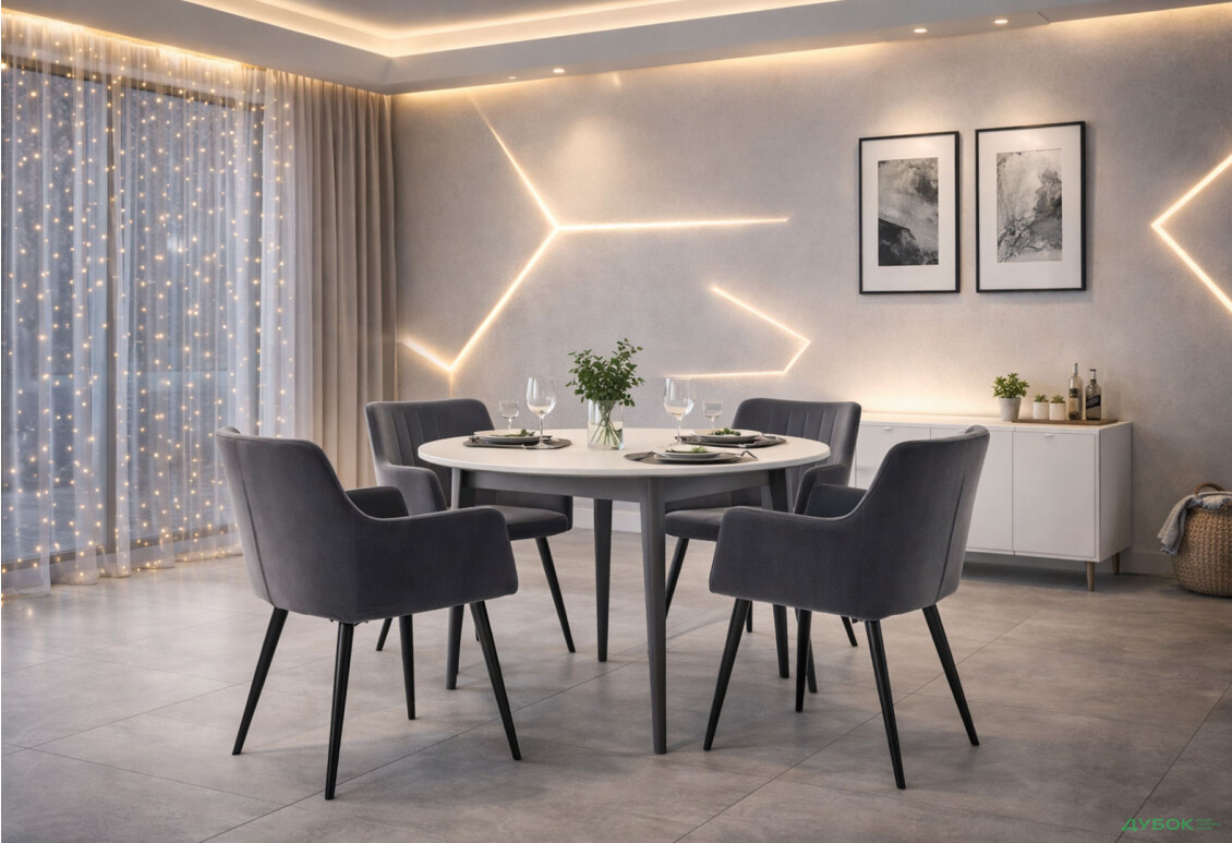 Изображение 2 - Стул Apple Velvet / Эпл Вельвет черный металл / ткань Bluvel 14 Креденс Фениче