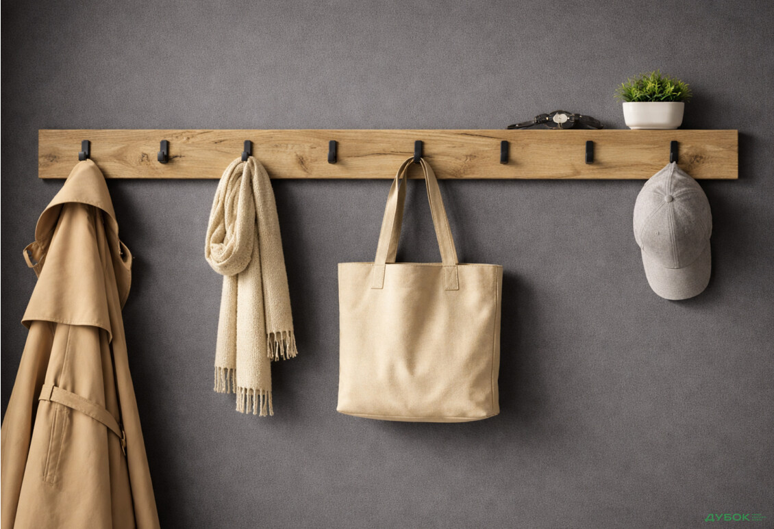 Зображення 2 - Вішалка Сара 1200 дуб крафт сірий Garant