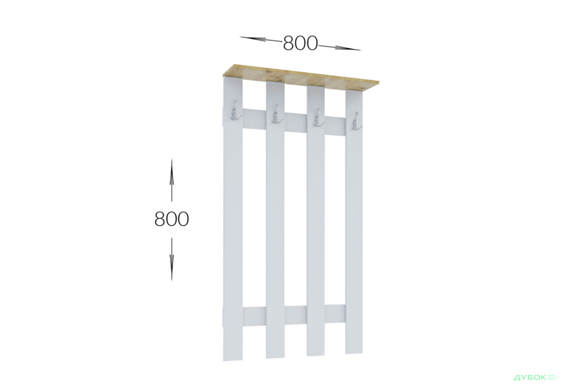 Зображення 4 - Вішалка Стефані 80 Дуб артизан / Німфея альба Garant