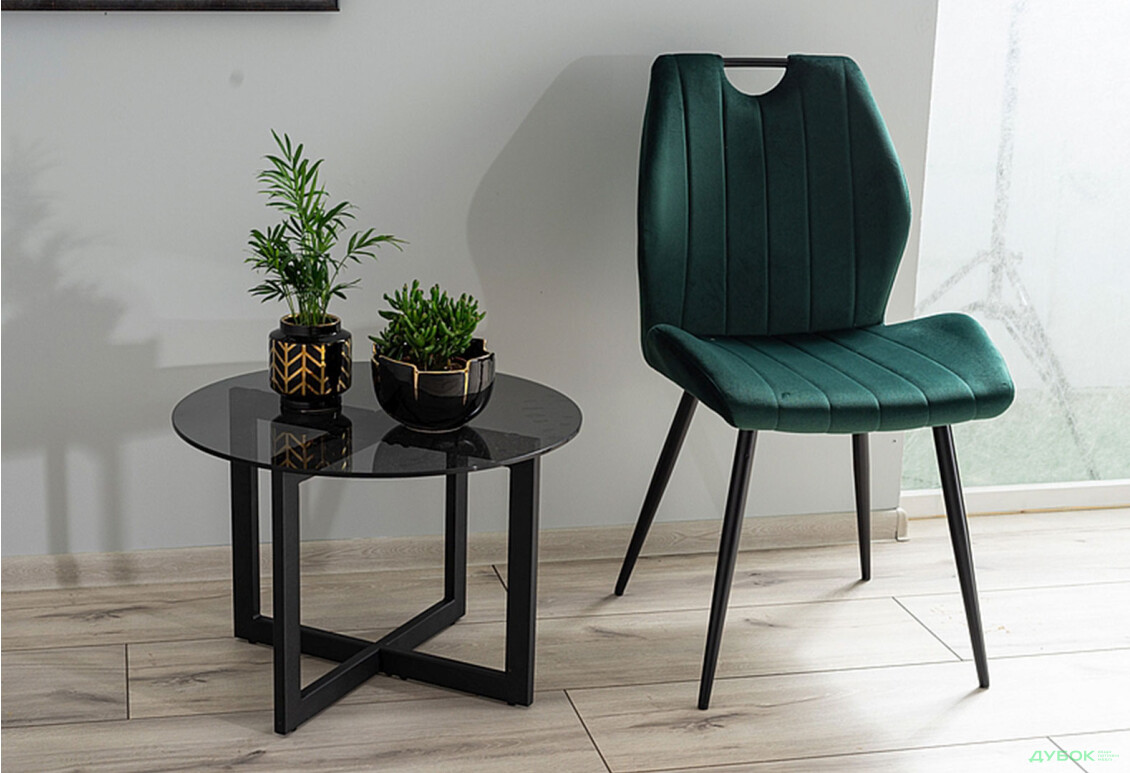 Изображение 7 - Стул Arco Velvet / Арко Вельвет матовый черный металл / Bluvel 78 зелёный Креденс Фениче