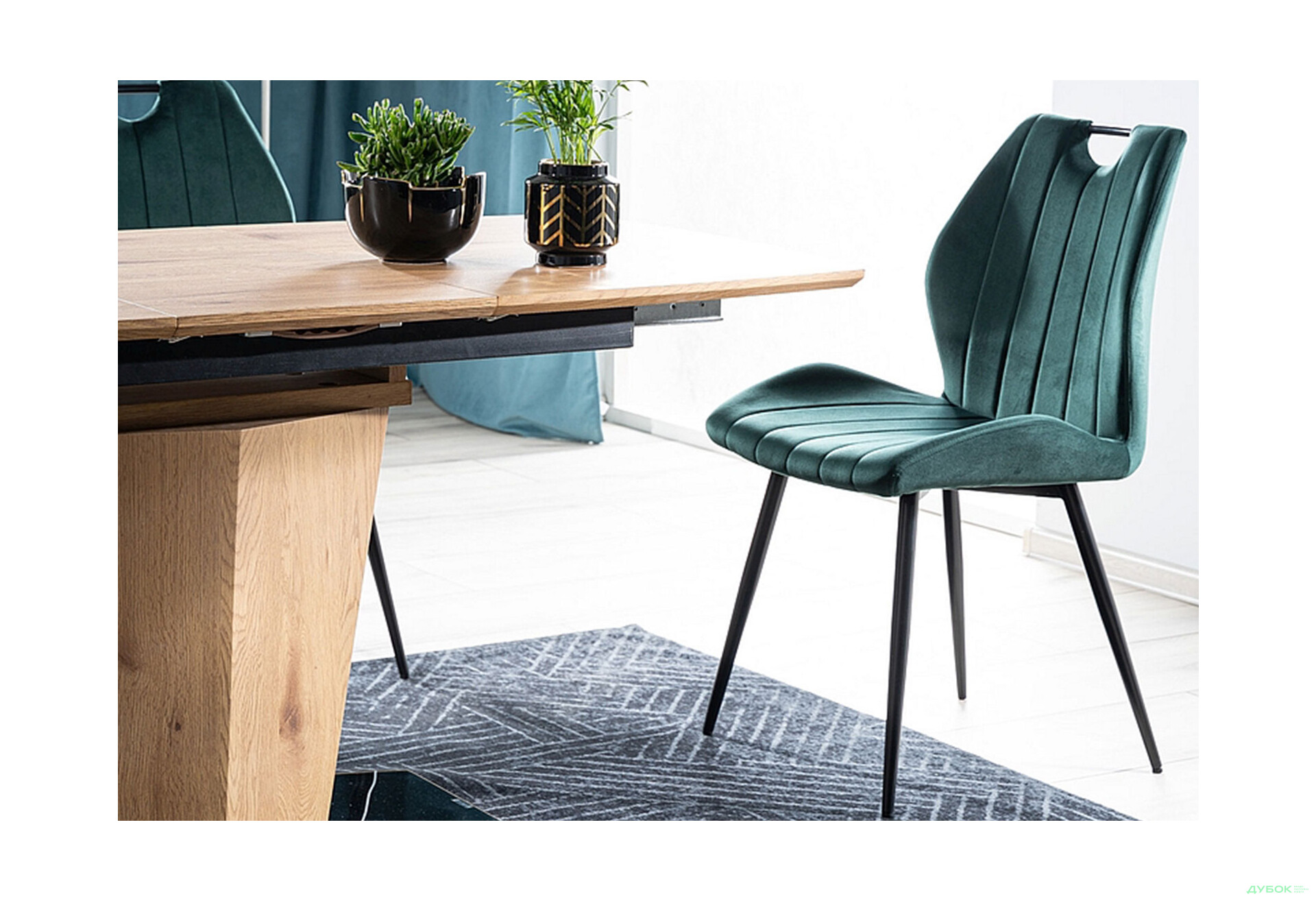 Изображение 2 - Стул Arco Velvet / Арко Вельвет матовый черный металл / Bluvel 78 зелёный Креденс Фениче