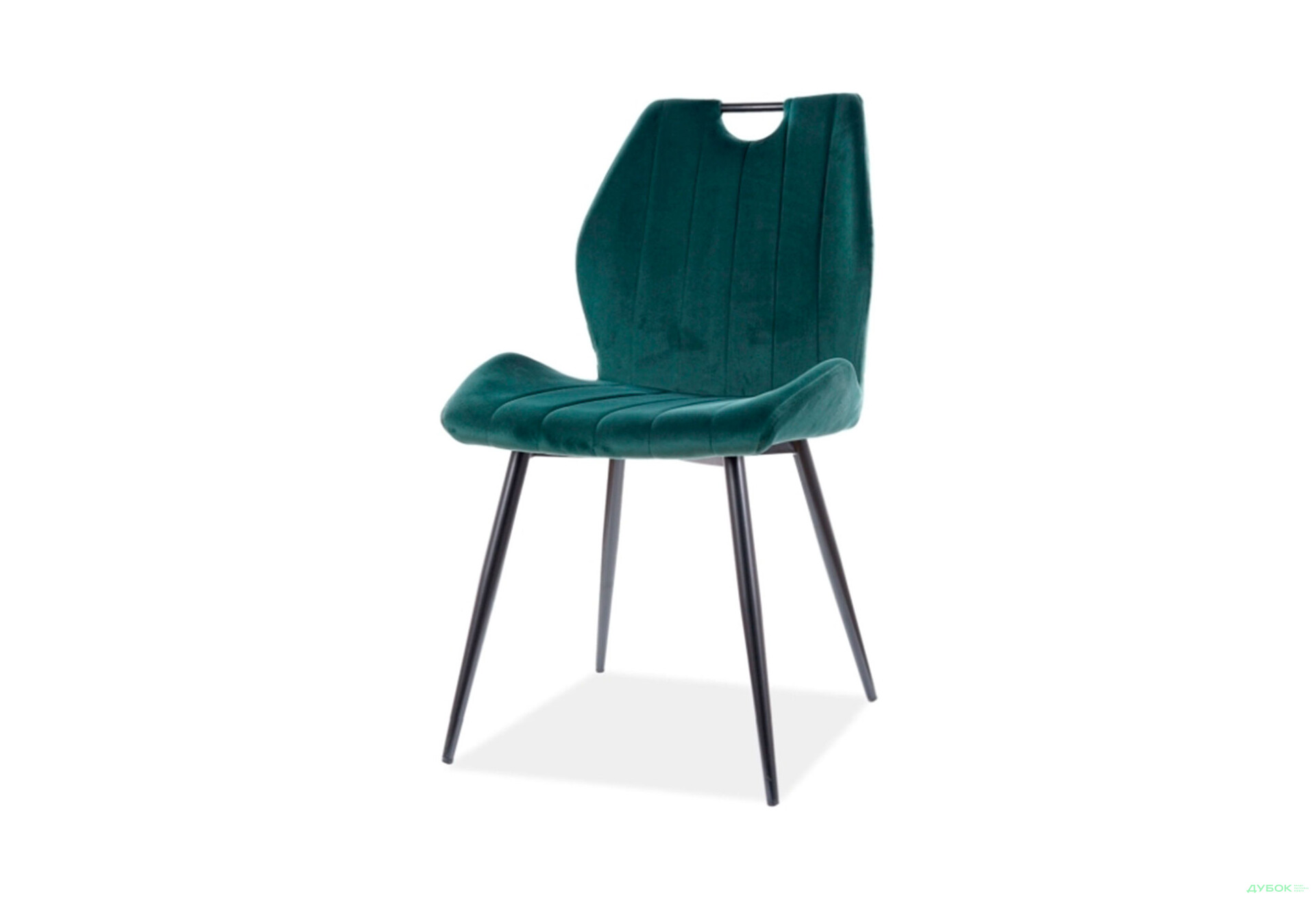 Изображение 1 - Стул Arco Velvet / Арко Вельвет матовый черный металл / Bluvel 78 зелёный Креденс Фениче