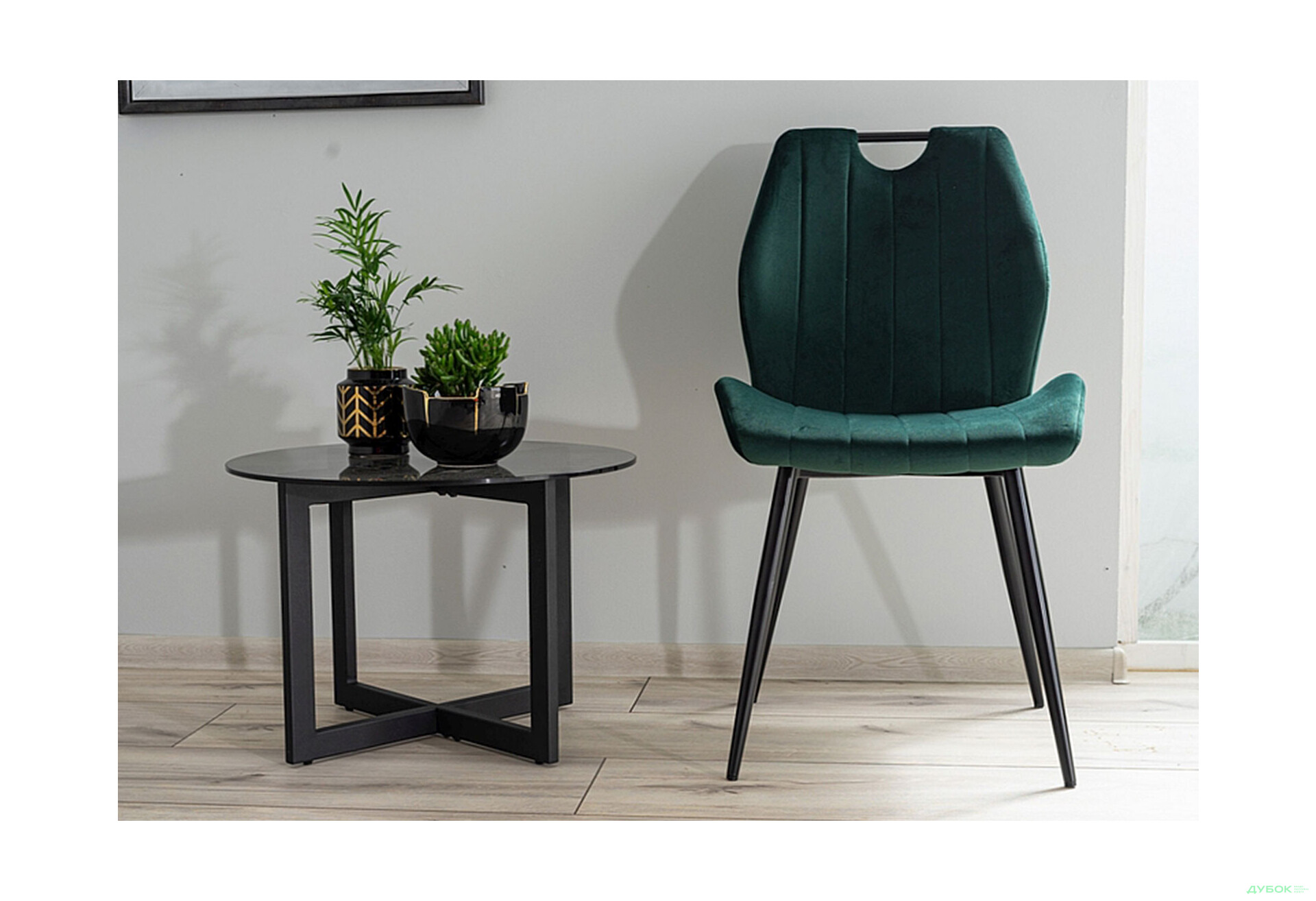 Изображение 3 - Стул Arco Velvet / Арко Вельвет матовый черный металл / Bluvel 78 зелёный Креденс Фениче