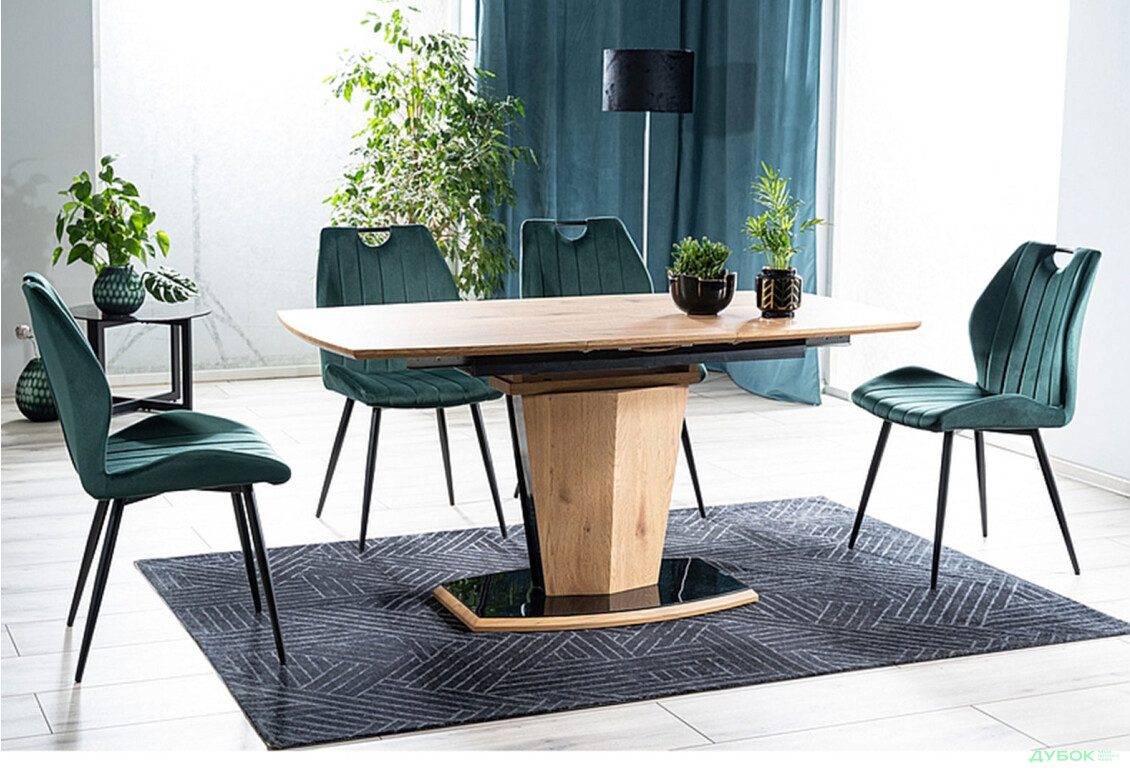 Изображение 5 - Стул Arco Velvet / Арко Вельвет матовый черный металл / Bluvel 78 зелёный Креденс Фениче