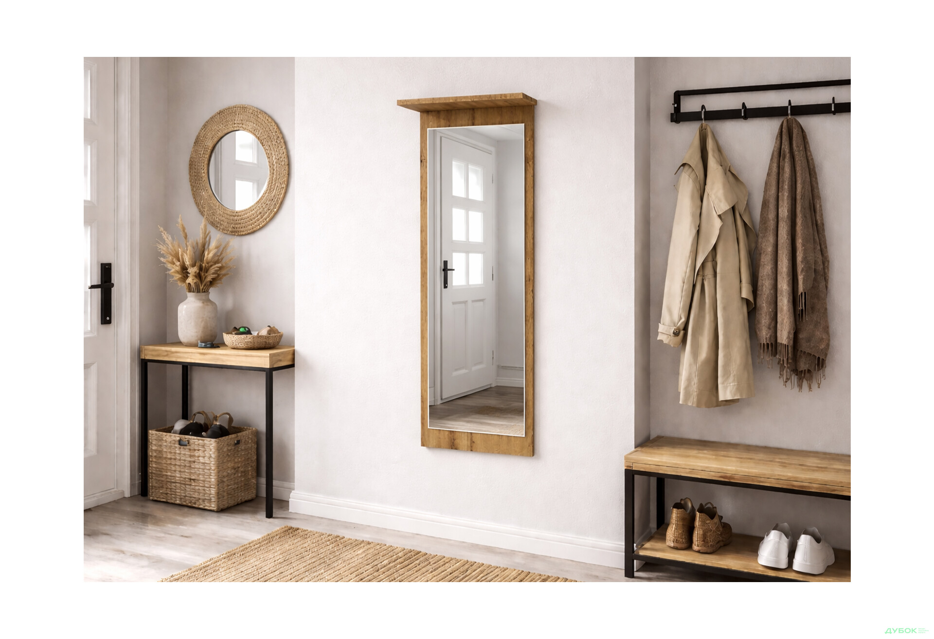 Изображение 2 - Зеркало Стефани 40х115 дуб артизан Garant