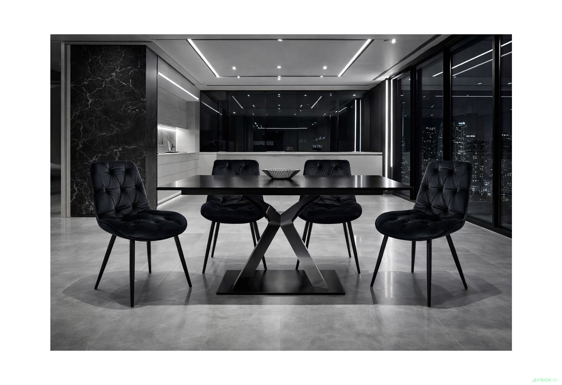 Изображение 2 - Стул Cherry II Velvet / Черри II Вельвет матовый черный металл / Bluvel 19 Креденс Фениче