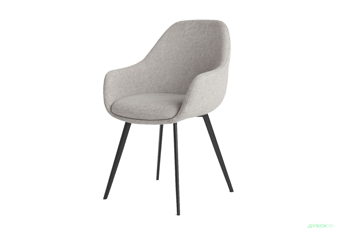 Стул Vinto Brego / Винто Брего ножки черные / ткань серая 07 Kredens furniture