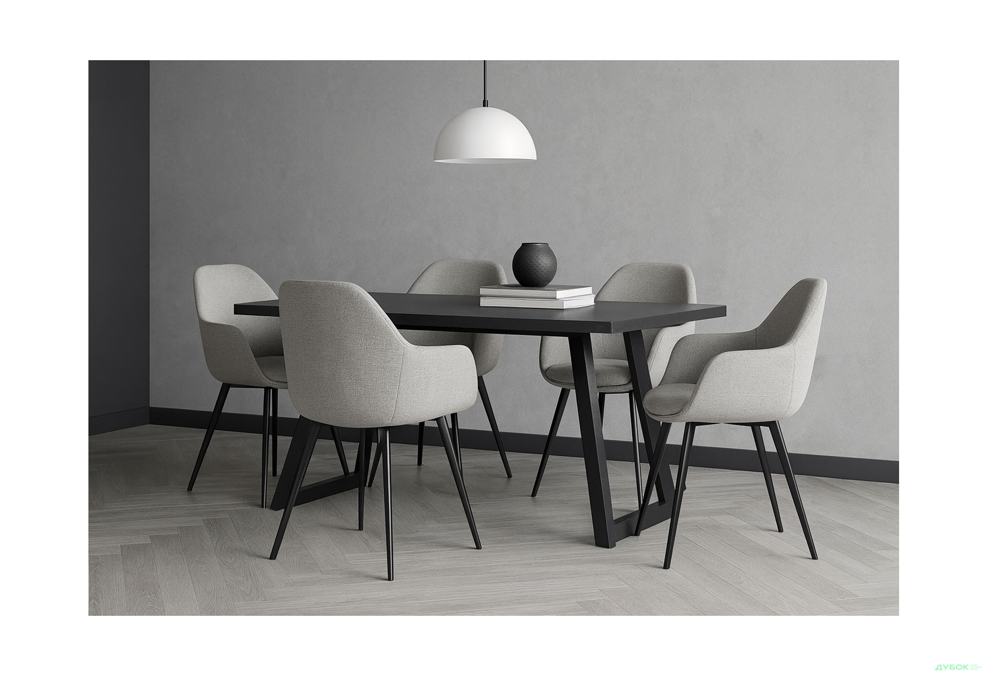 Изображение 2 - Стул Vinto Brego / Винто Брего ножки черные / ткань серая 07 Kredens furniture