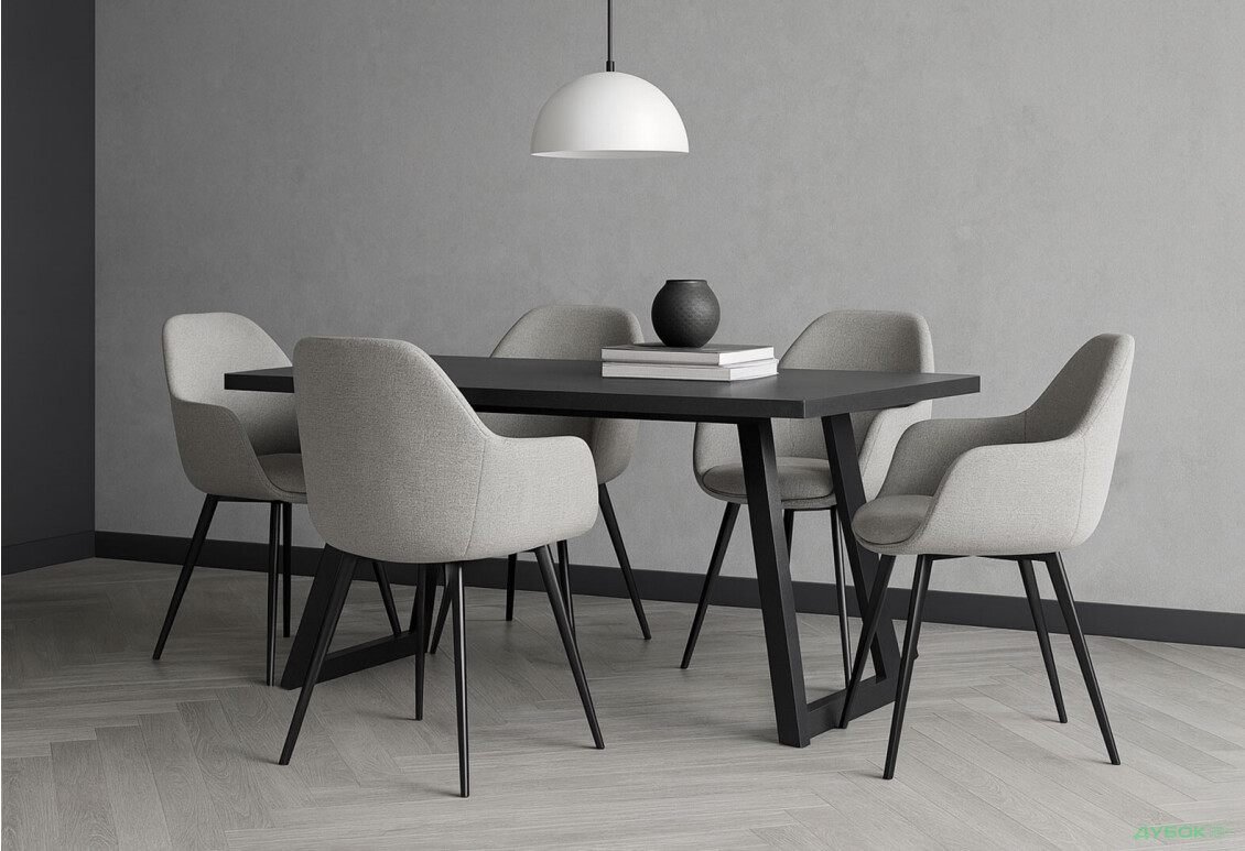 Изображение 2 - Стул Vinto Brego / Винто Брего ножки черные / ткань серая 07 Kredens furniture