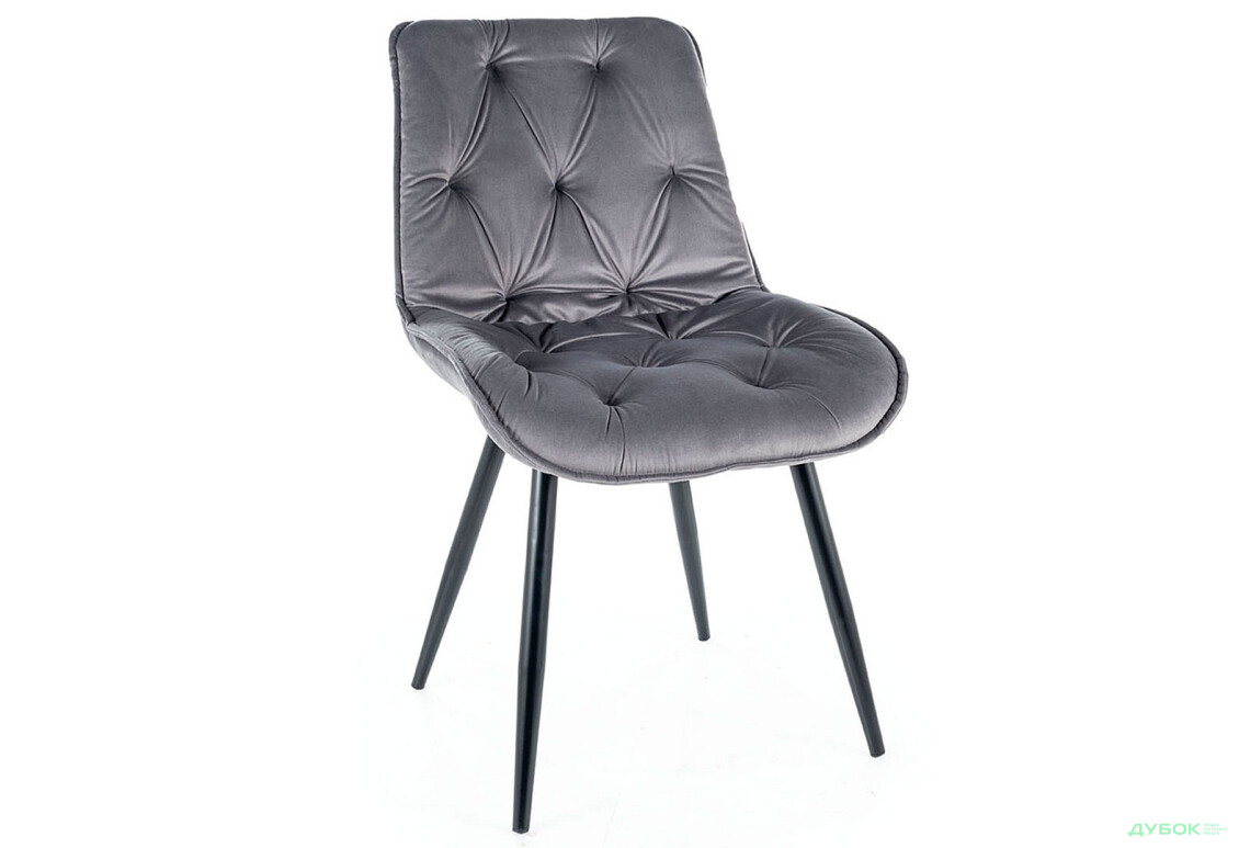 Изображение 3 - Стул Cherry II Velvet / Черри II Вельвет матовый черный металл / Bluvel 19 серый Креденс Фениче