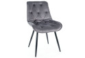 Изображение 3 - Стул Cherry II Velvet / Черри II Вельвет матовый черный металл / Bluvel 19 серый Креденс Фениче