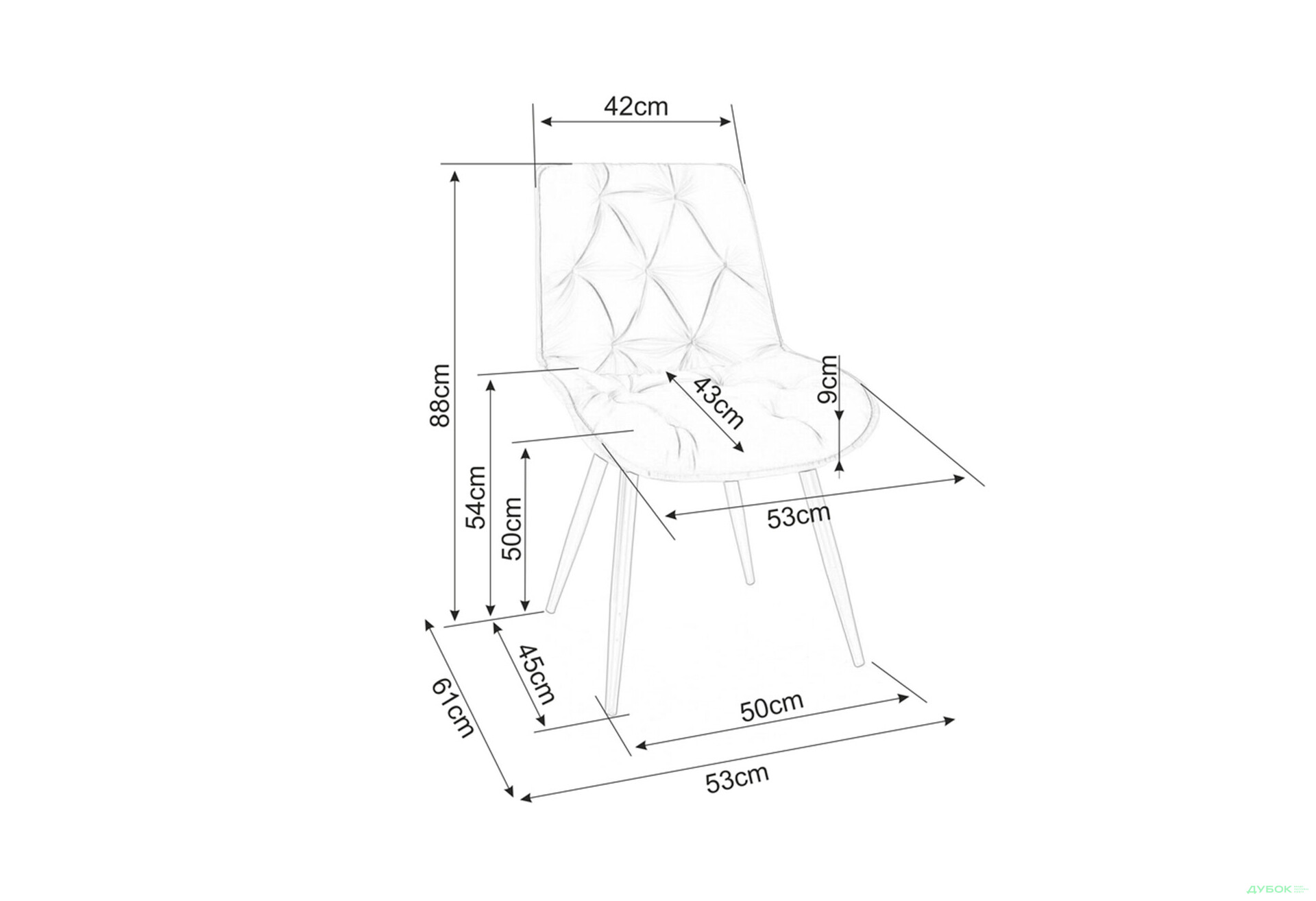 Изображение 4 - Стул Cherry II Velvet / Черри II Вельвет матовый черный металл / Bluvel 19 серый Креденс Фениче