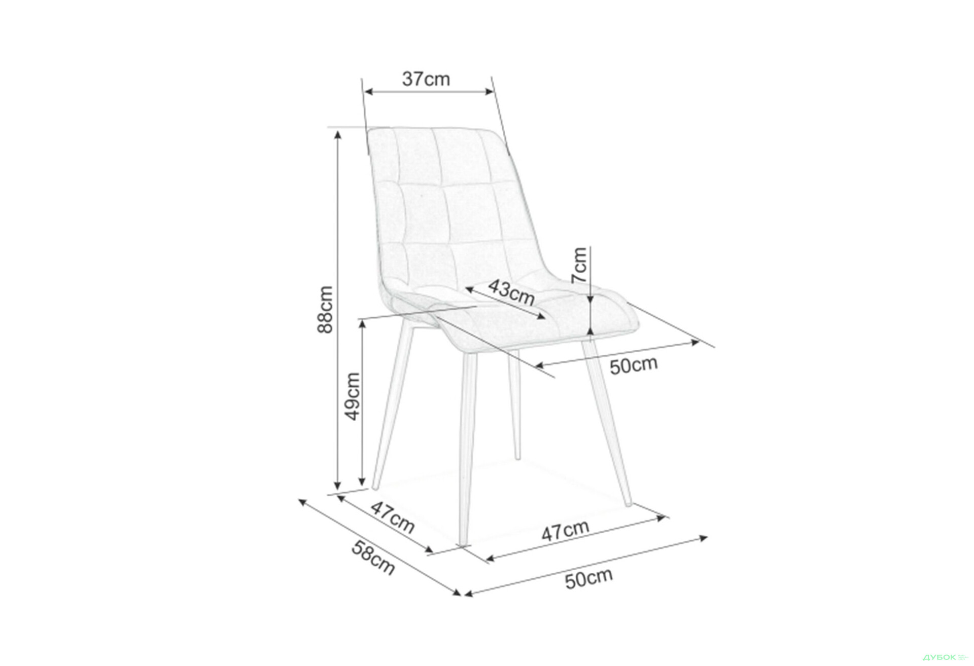 Изображение 4 - Стул Chic Velvet / Чик Вельвет черный металл / Bluvel 78 зеленый Креденс Фениче