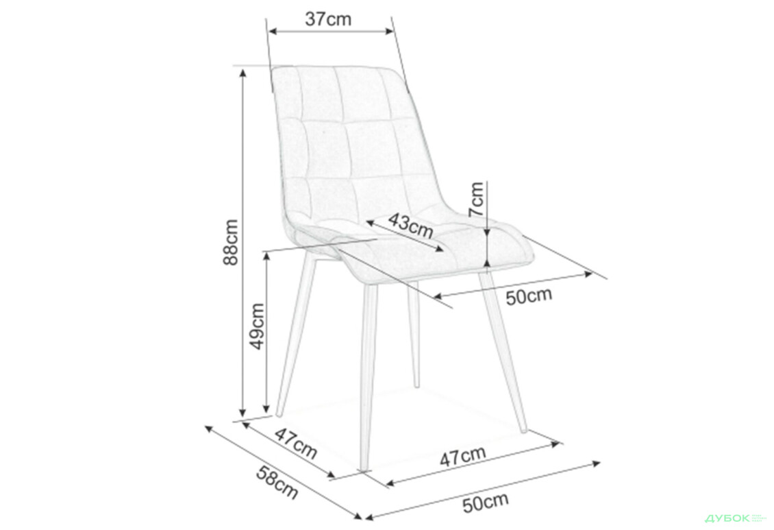 Изображение 4 - Стул Chic Velvet / Чик Вельвет черный металл / Bluvel 78 зеленый Креденс Фениче