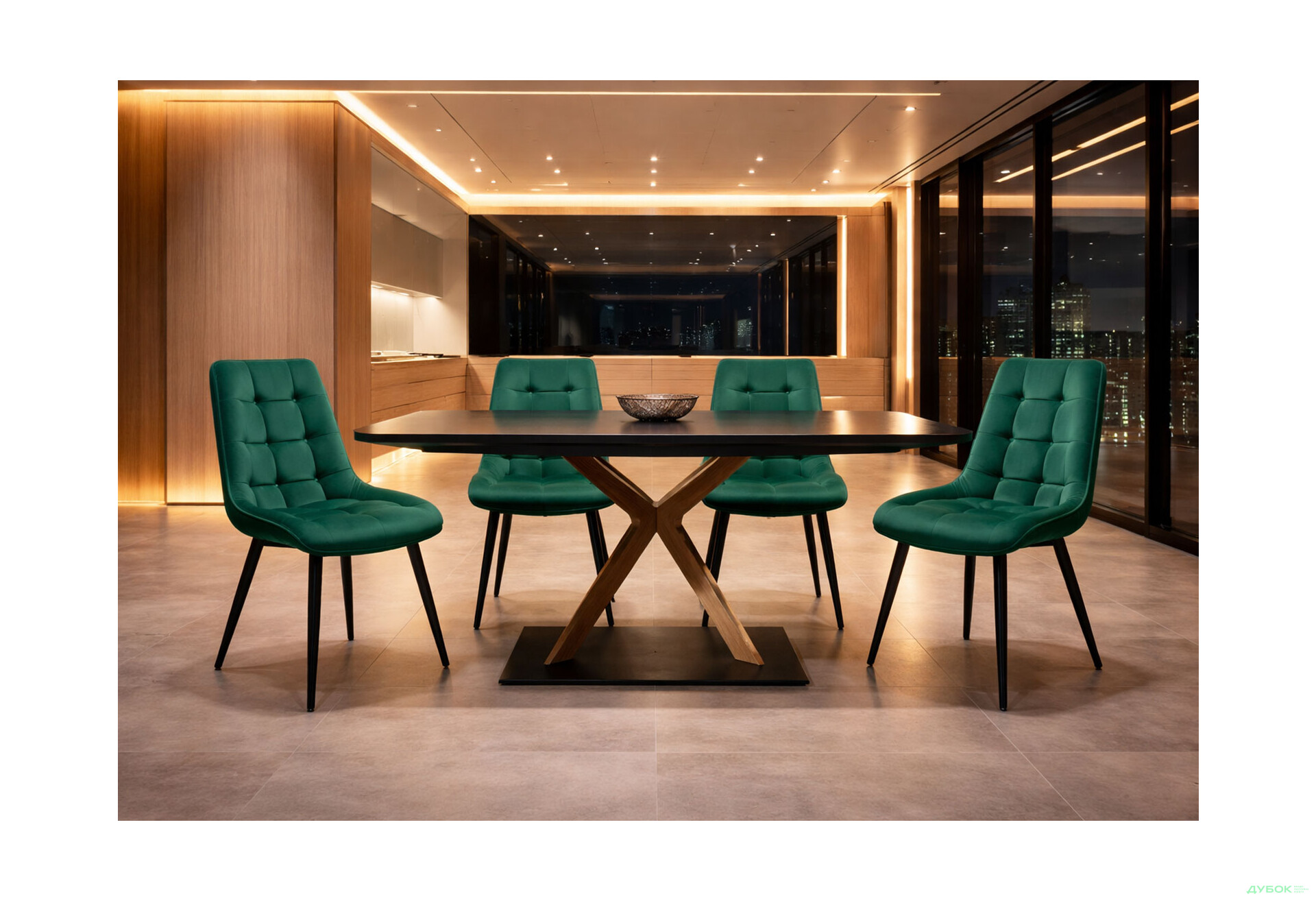 Изображение 2 - Стул Chic Velvet / Чик Вельвет черный металл / Bluvel 78 зеленый Креденс Фениче