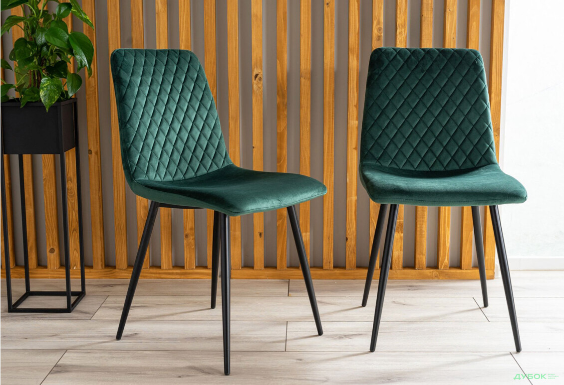 Изображение 4 - Стул Iris Velvet / Ирис Вельвет черный металл / Bluvel 78 зеленый Креденс Фениче
