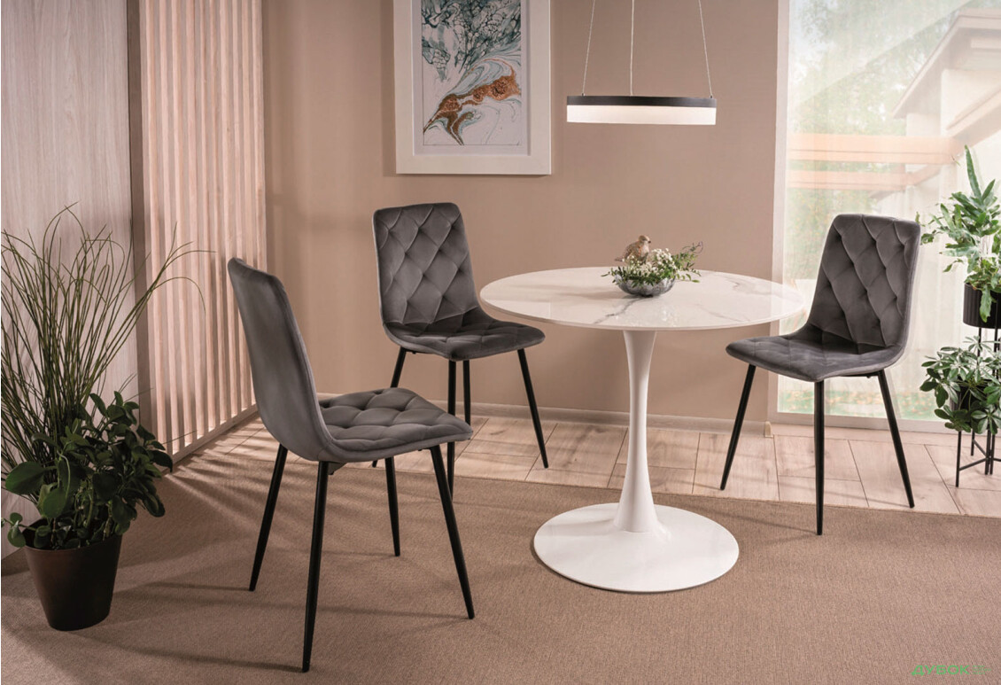 Изображение 3 - Стул Jerry Velvet / Джерри Вельвет черный металл / Bluvel 14 серый Креденс Фениче