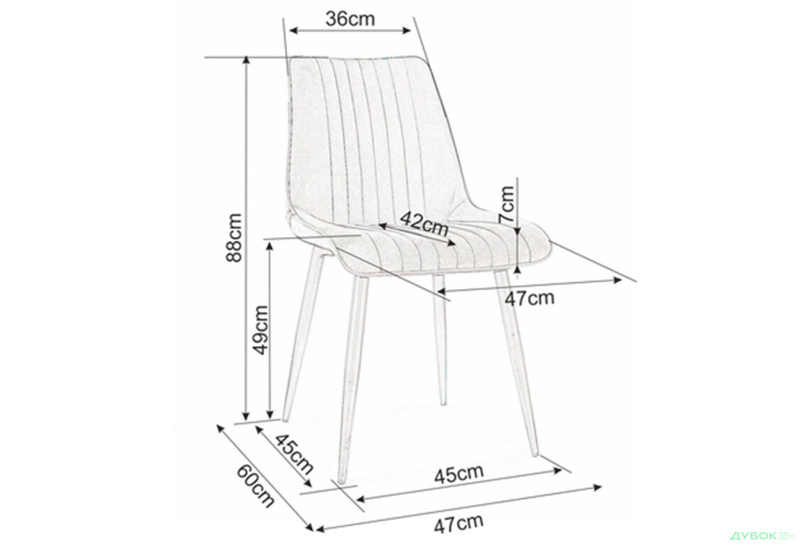 Изображение 6 - Стул Kim Velvet / Ким Вельвет черный металл / Bluvel 19 черный Креденс Фениче