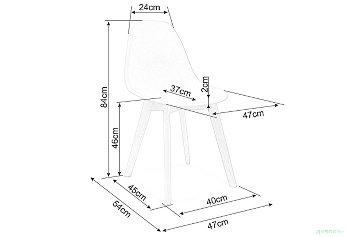 Изображение 6 - Стул Moris PP / Морис ПП белый / бук Креденс Фениче