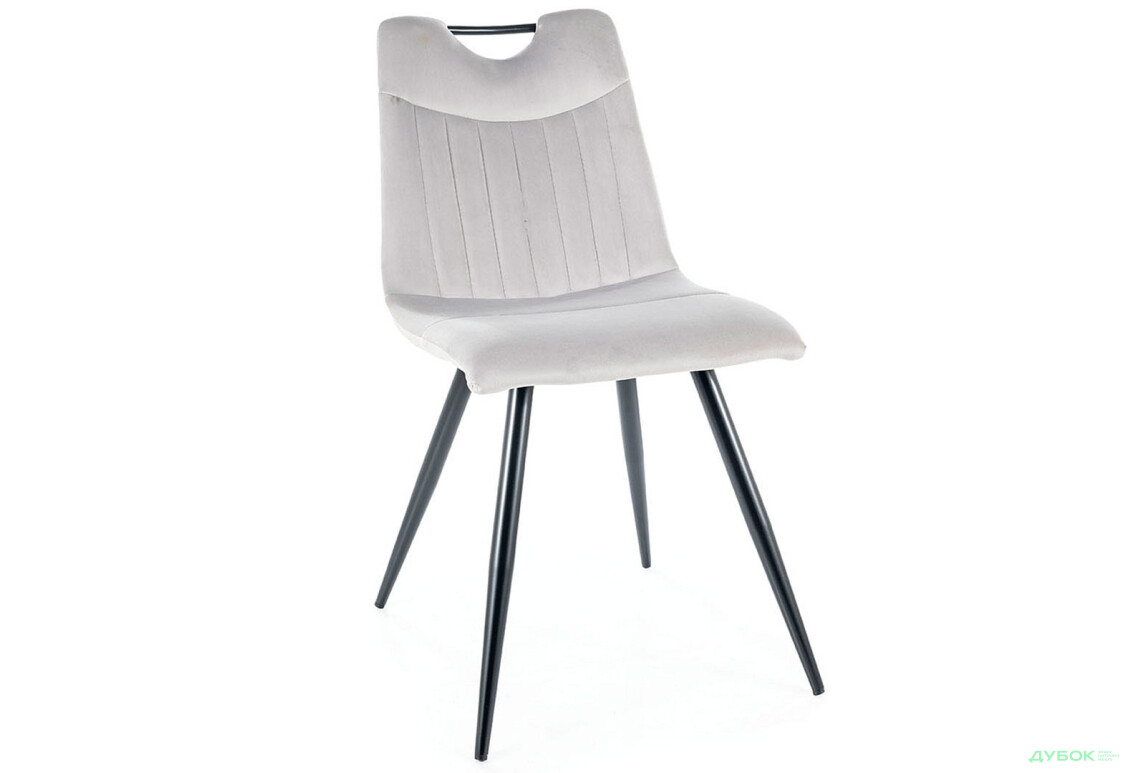 Изображение 4 - Стул Orfe Velvet / Офре Вельвет черный матовый металл / Bluvel 03 светло-серый Креденс Фениче