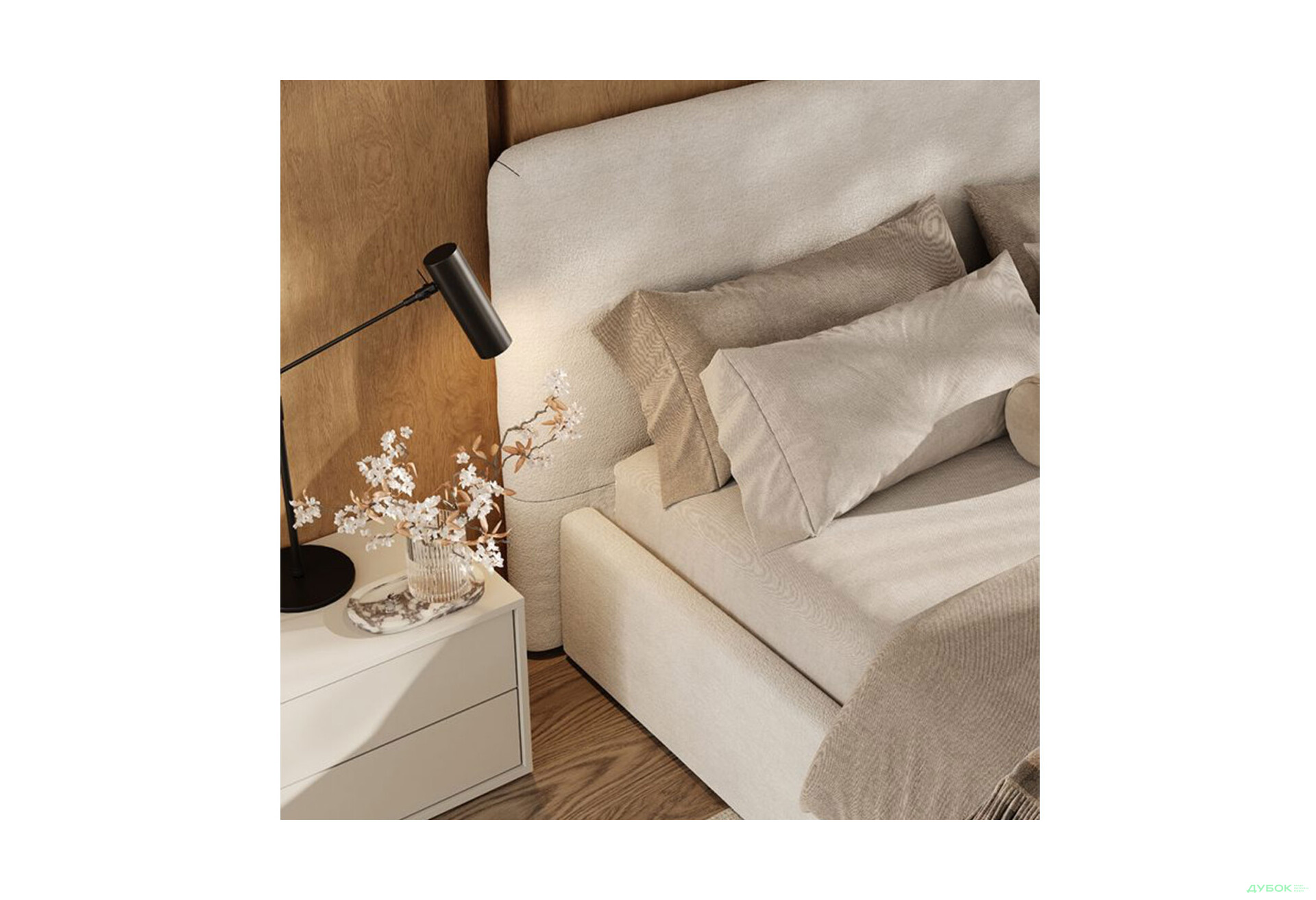 Изображение 3 - Кровать-подиум МироМарк Амелия 160x200 неподъёмная, тк. Avanti 01