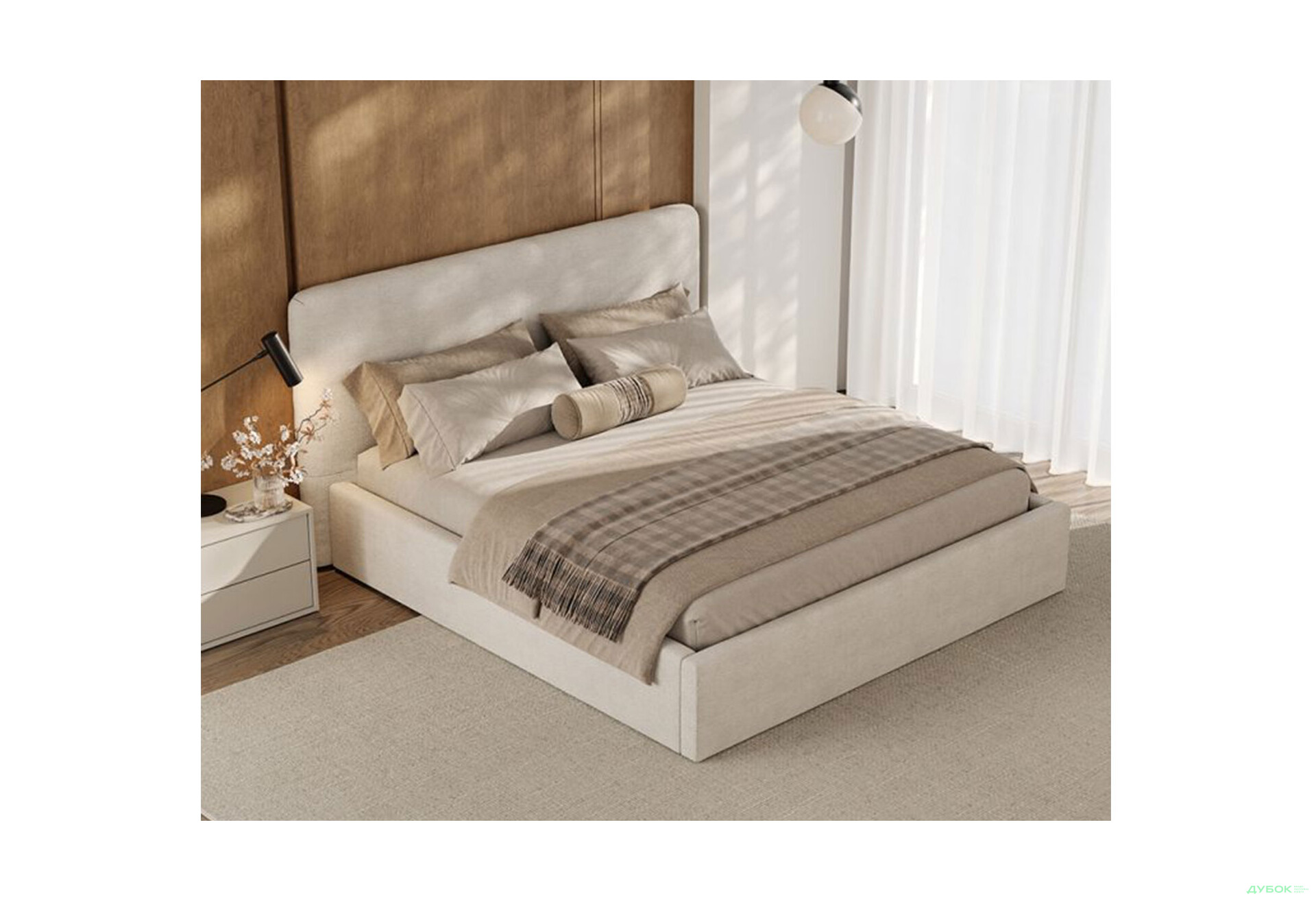 Изображение 2 - Кровать-подиум МироМарк Амелия 160x200 неподъёмная, тк. Avanti 01