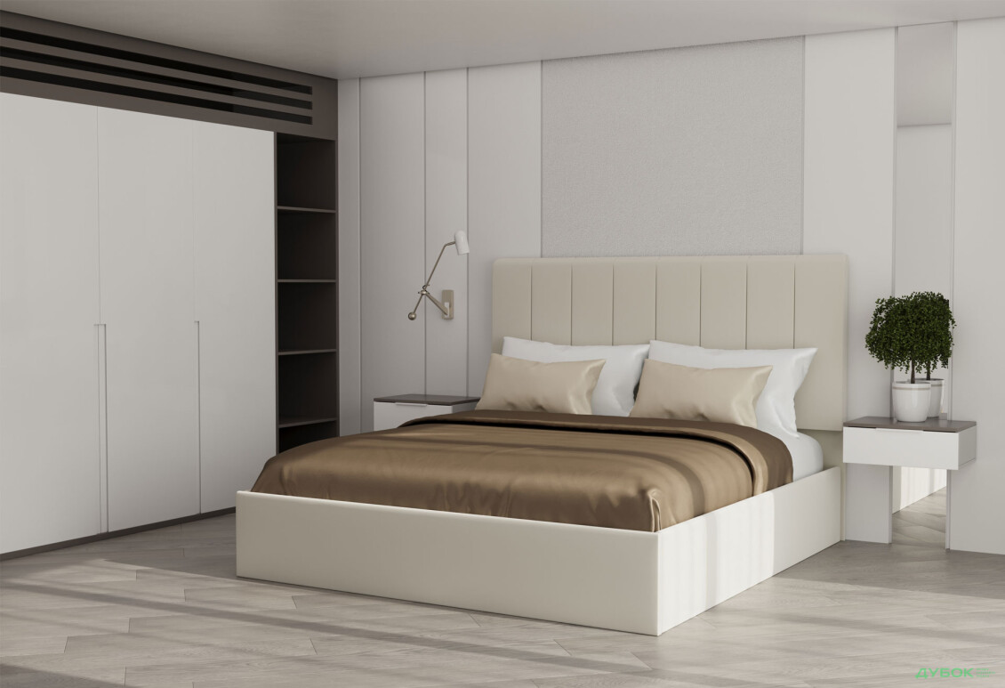 Изображение 2 - Кровать-подиум МироМарк Диана 160x200 подъёмная, бежевый велюр