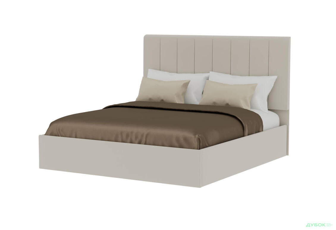 Кровать-подиум МироМарк Диана 160x200 подъёмная, бежевый велюр