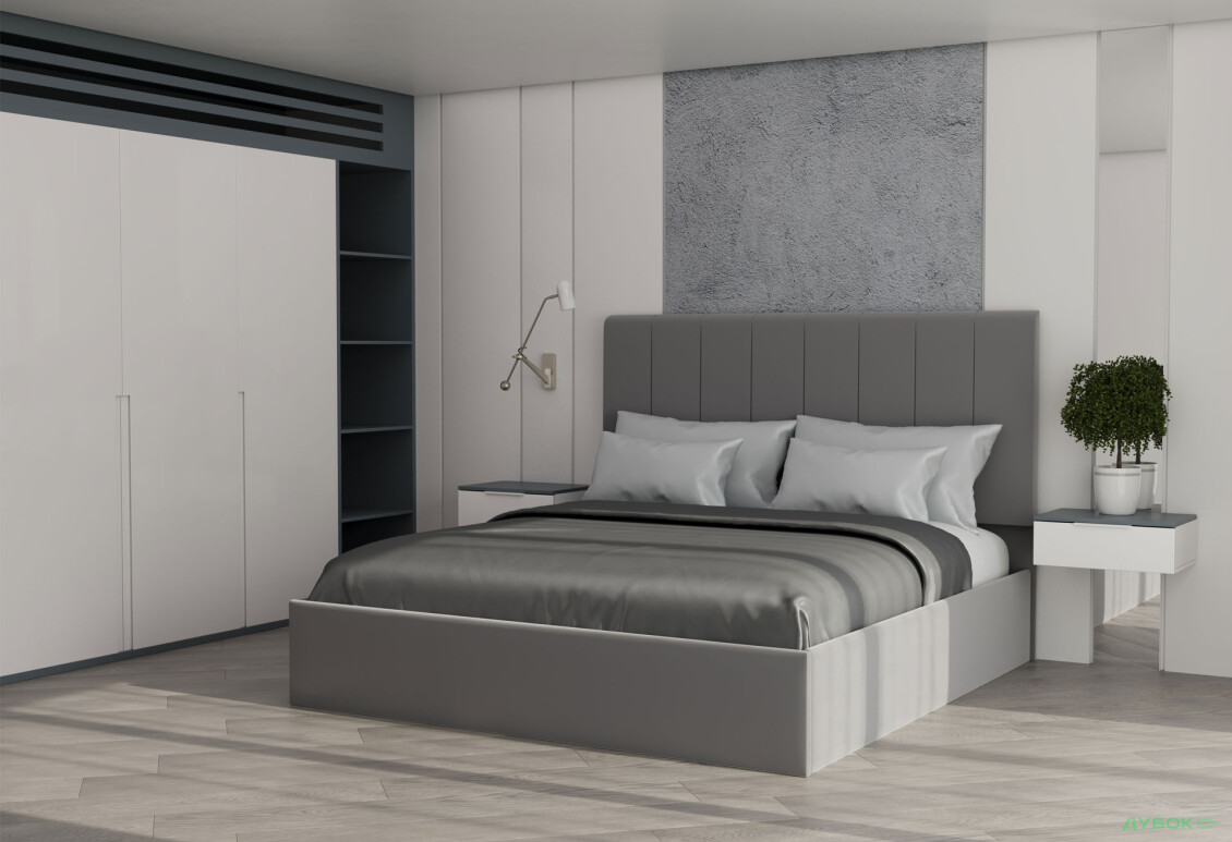 Изображение 2 - Кровать-подиум МироМарк Диана 160x200 подъёмная, светло-серый велюр