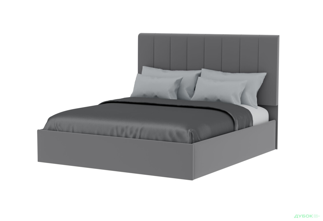 Кровать-подиум МироМарк Диана 160x200 подъёмная, светло-серый велюр