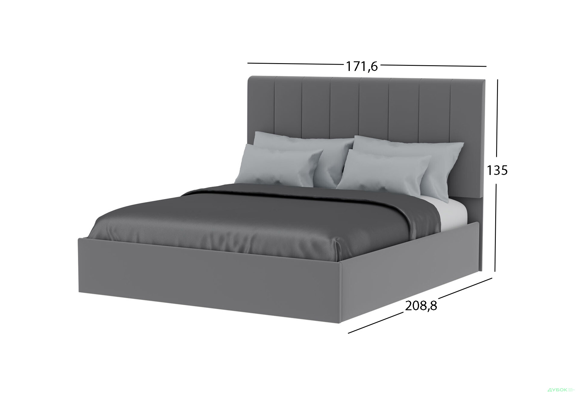 Изображение 6 - Кровать-подиум МироМарк Диана 160x200 подъёмная, светло-серый велюр