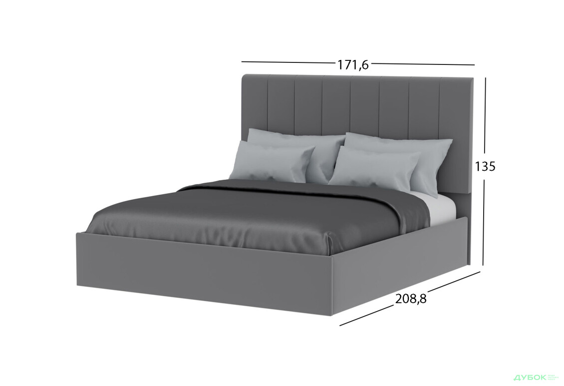 Изображение 6 - Кровать-подиум МироМарк Диана 160x200 подъёмная, светло-серый велюр