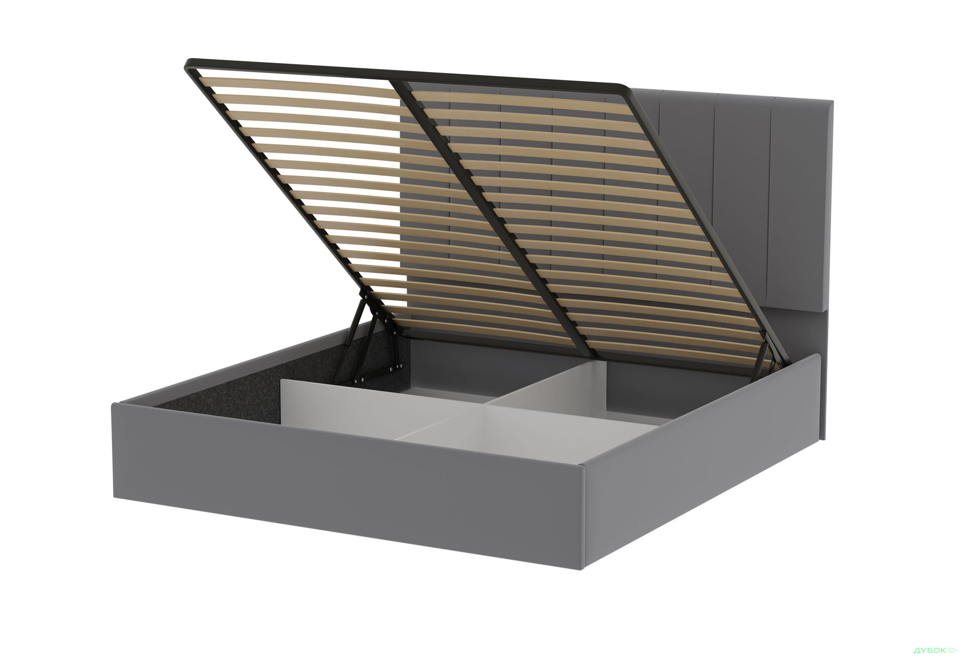 Изображение 4 - Кровать-подиум МироМарк Диана 160x200 подъёмная, светло-серый велюр