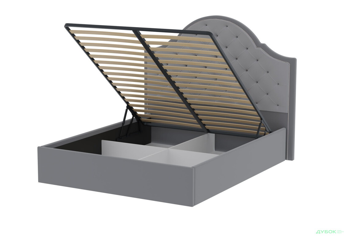 Зображення 3 - Ліжко-подіум MiroMark Мілана 160x200 підйомне, світло-сірий велюр