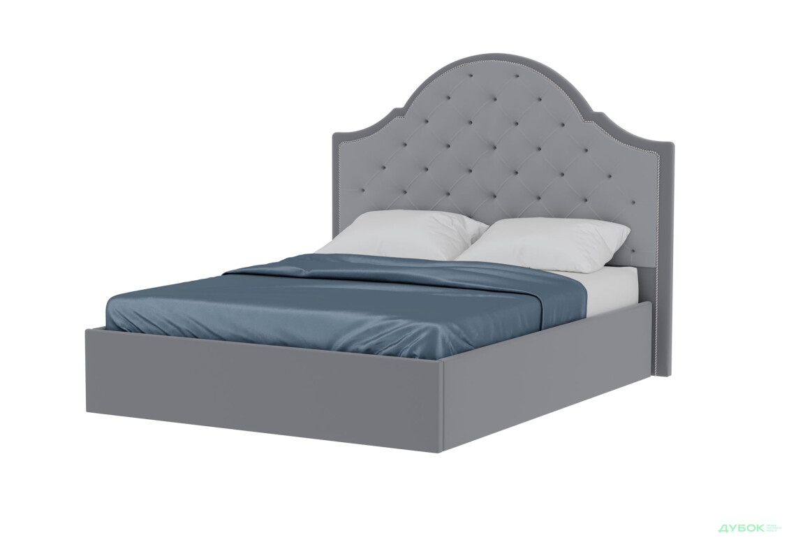 Ліжко-подіум MiroMark Мілана 160x200 підйомне, світло-сірий велюр