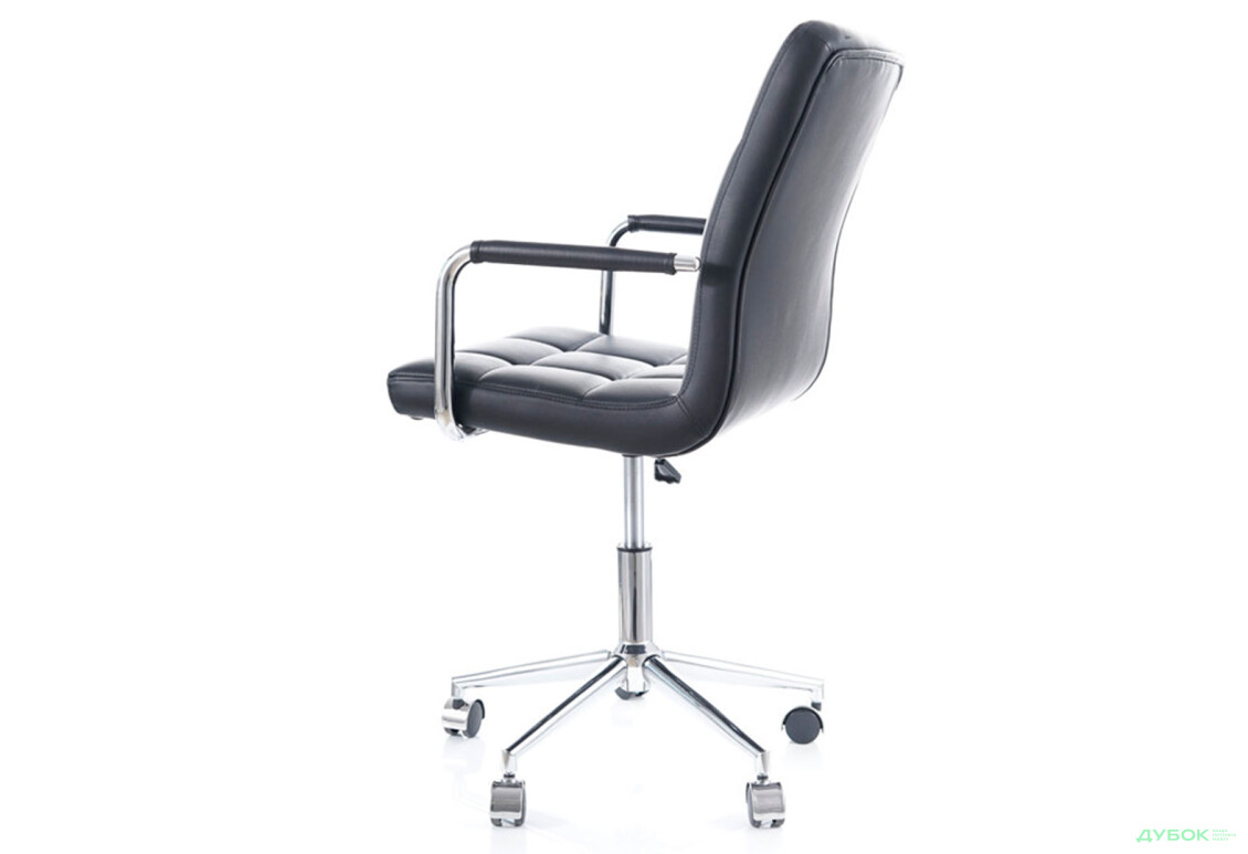 Зображення 9 - Крісло Q-022 поворотне, екошкіра чорна Kredens furniture