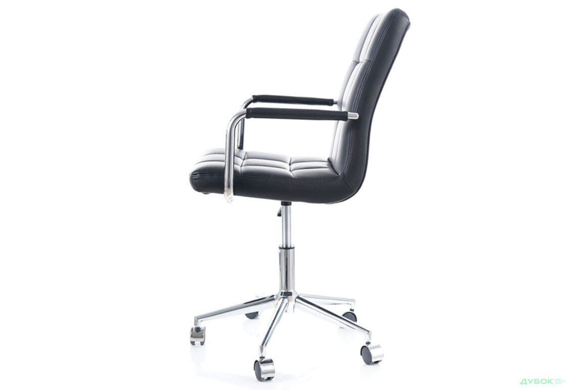 Зображення 8 - Крісло Q-022 поворотне, екошкіра чорна Kredens furniture