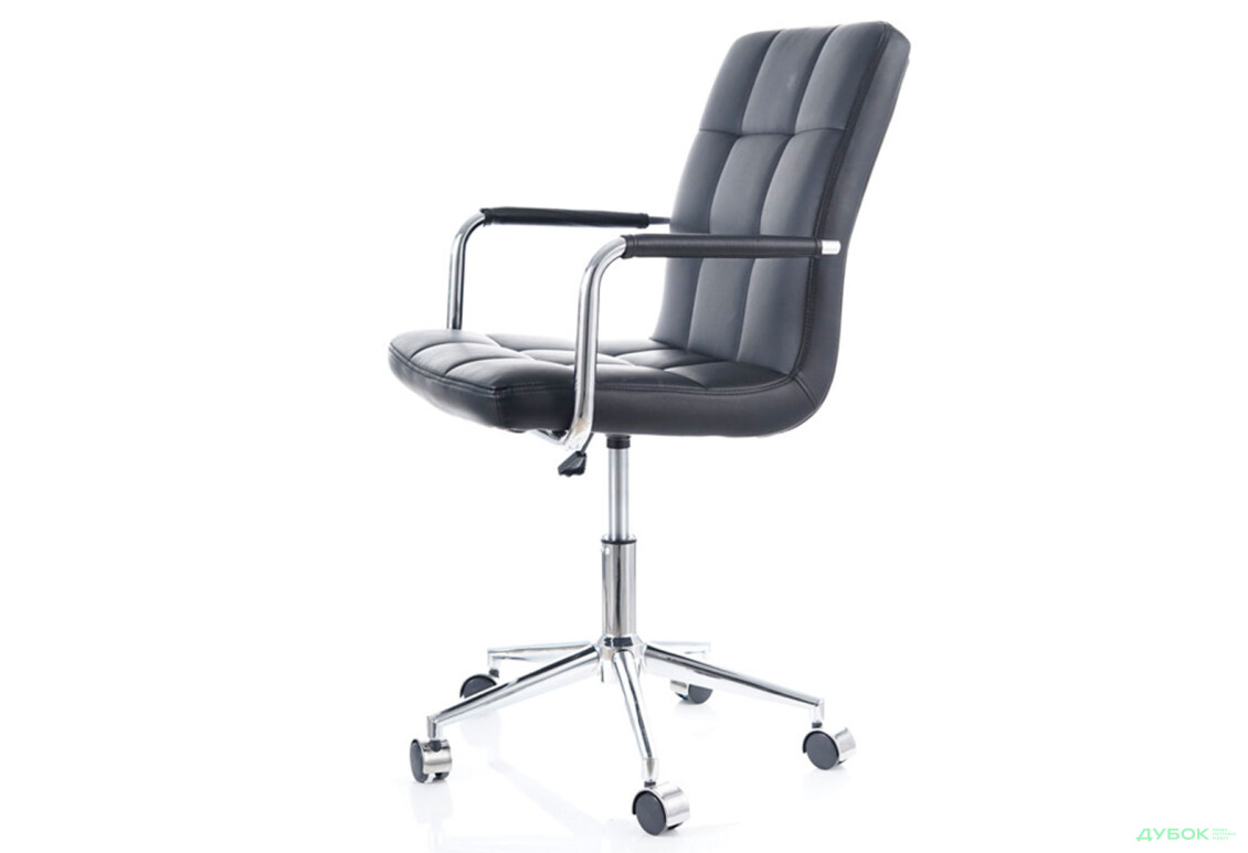 Зображення 7 - Крісло Q-022 поворотне, екошкіра чорна Kredens furniture