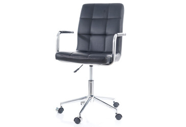 Крісло Q-022 поворотне, екошкіра чорна Kredens furniture