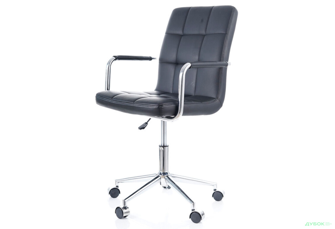 Зображення 6 - Крісло Q-022 поворотне, екошкіра чорна Kredens furniture